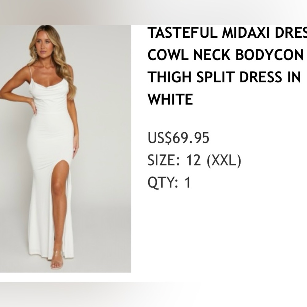 White maxi dress, perfect for any bridal event!!